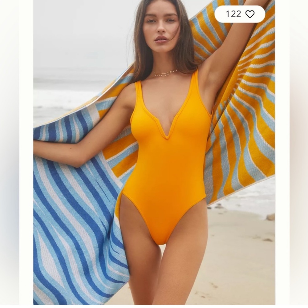 L*space NWT coco one piece swimsuit orange yellow